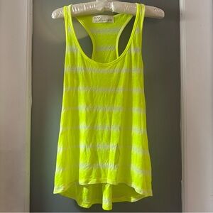 Vintage Havana Neon Yellow / White Striped Tank Top